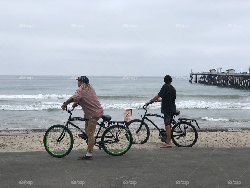 Bikes on the Beach by the Pier!