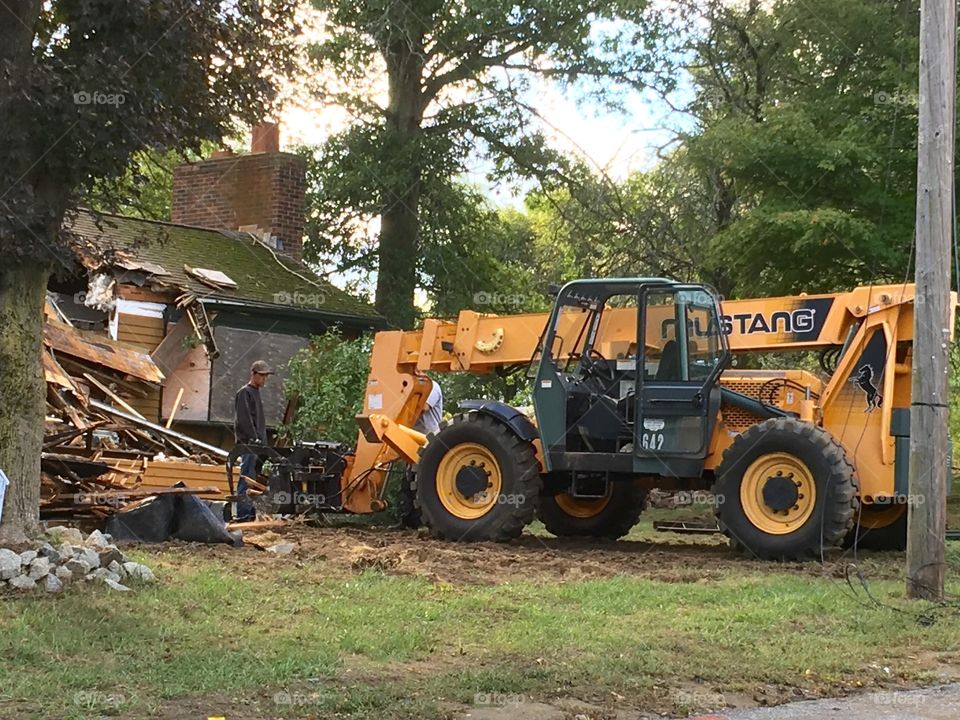 Demolishing a home that was unsafe to live in.