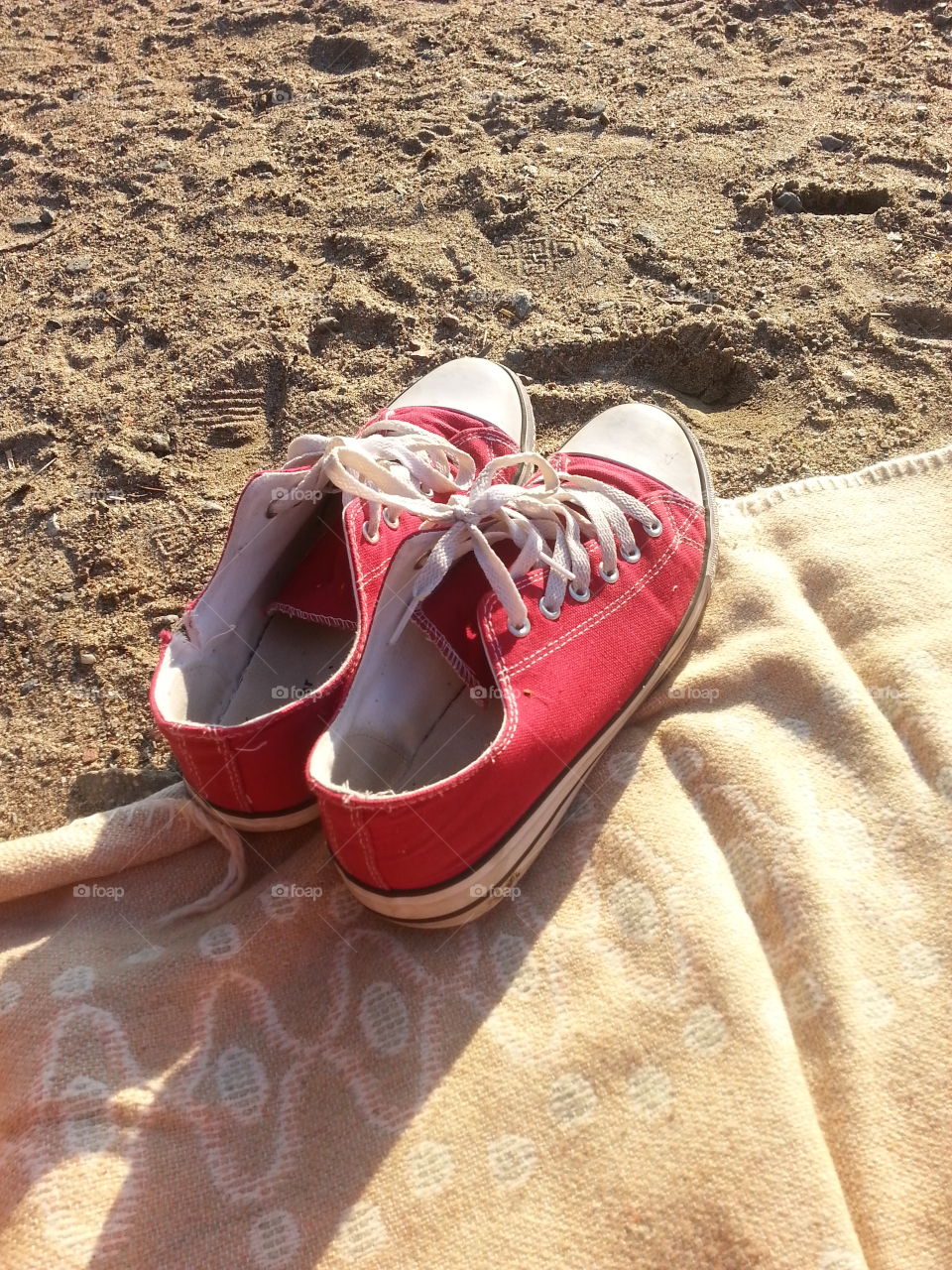 shoes on The shore