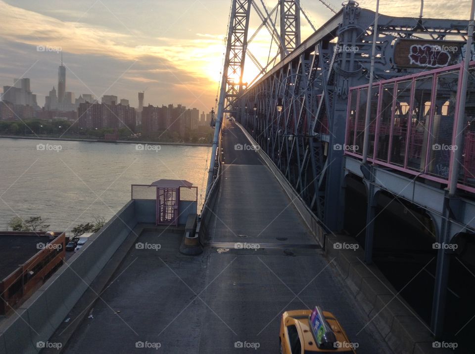 Willamsburg bridge sunset