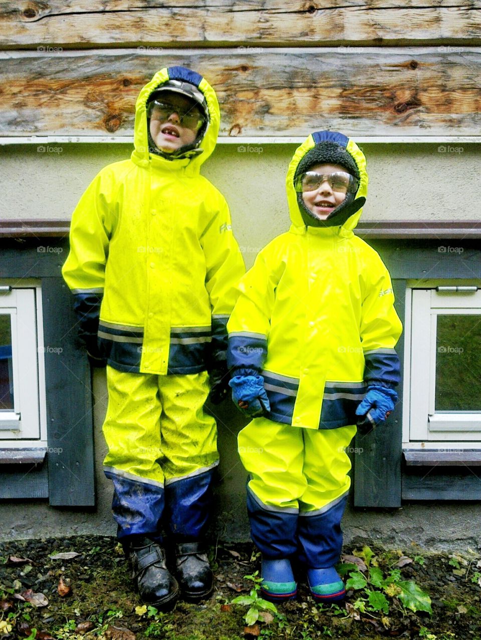 Yellow rainwear . Yellow rainwear! 