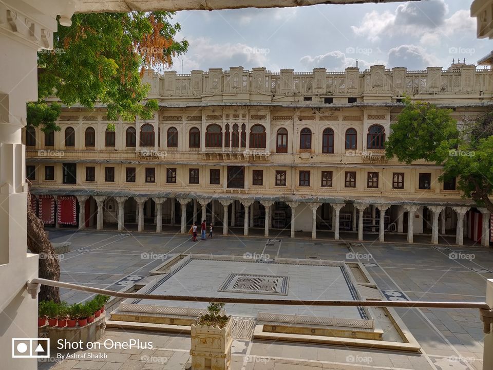 Very beautiful Architecture building inside city Palace Udaipur Rajasthan