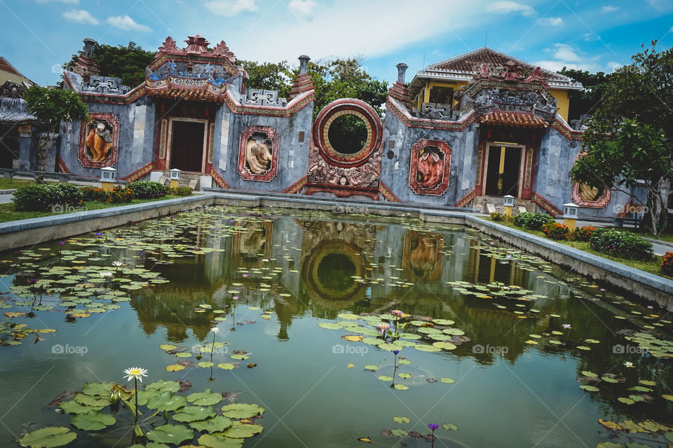 Temple gate in Hoi An, Vietnam 