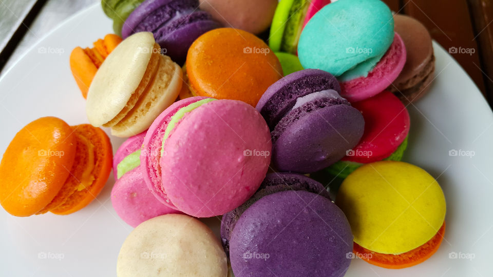 macarons pastal  colorful