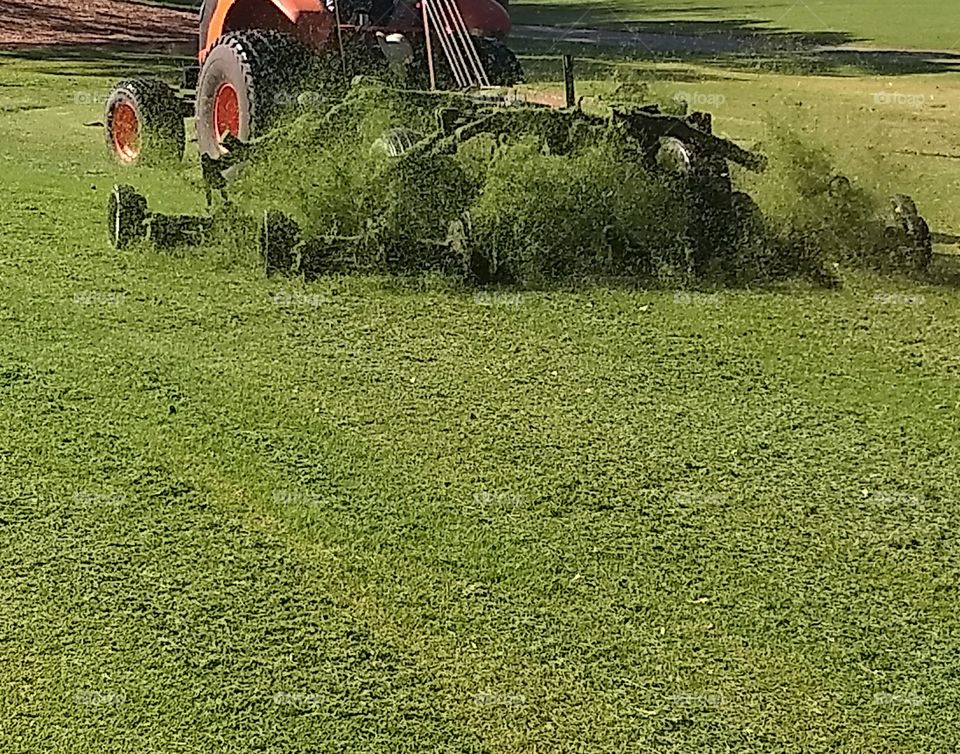 mowing the roughs