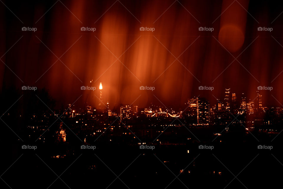 A beautiful night scene of London, United Kingdom. Artistic, colorful photo of a city.