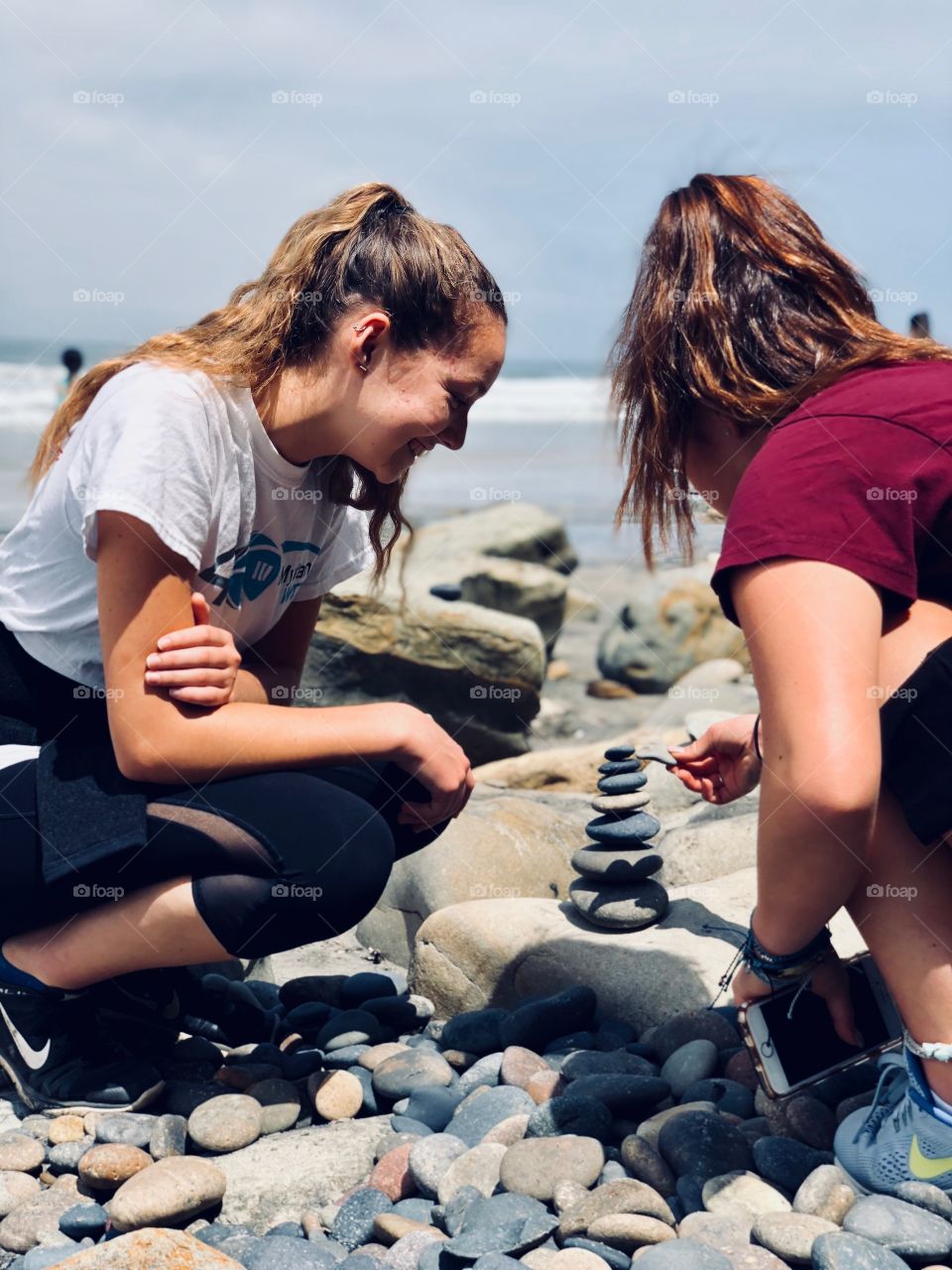 Finding balance in every rock we stack on the beautiful beaches of San Diego