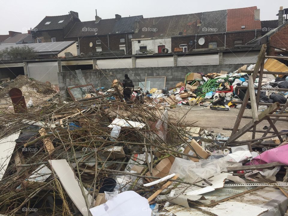 Charleroi, Belgium, dumping ground, waste 