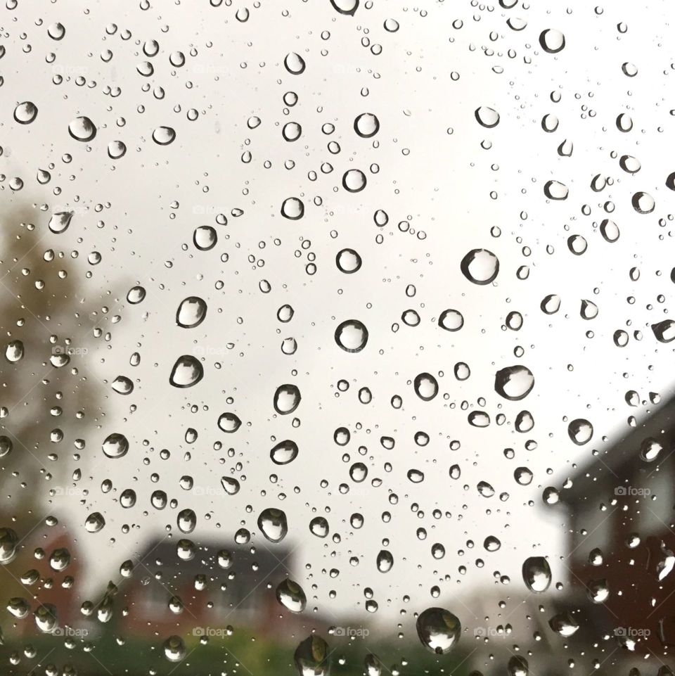 Raindrops on window pane
