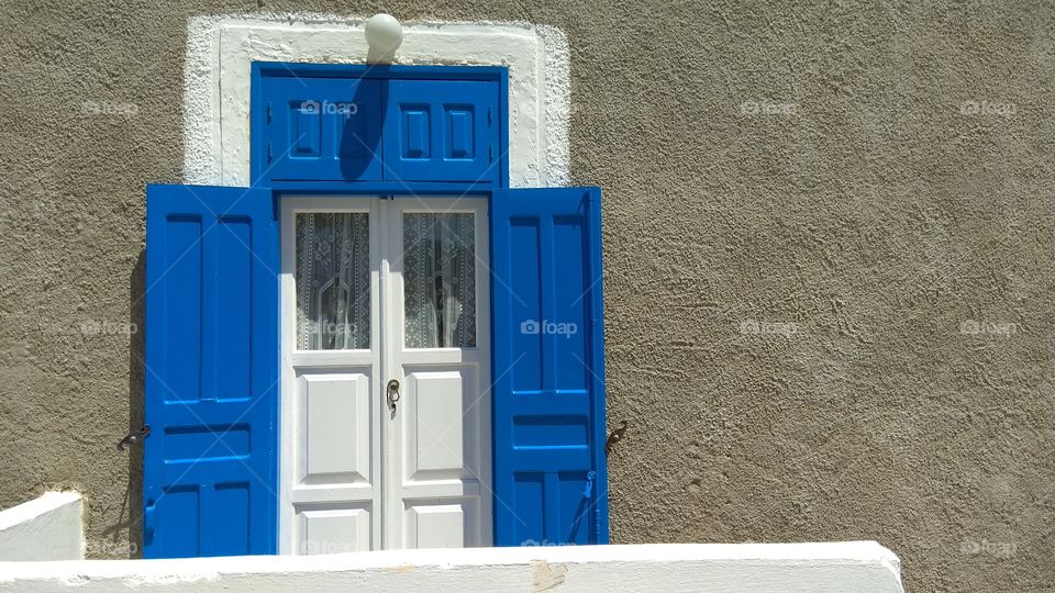 The typical door of a house on one of Greek islands