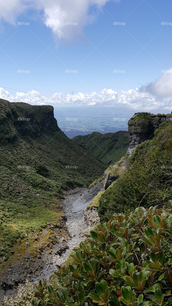 Scenic view of a mountain range