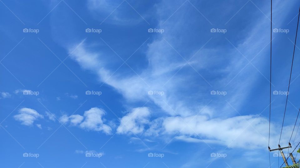 Clouds in the blue sky