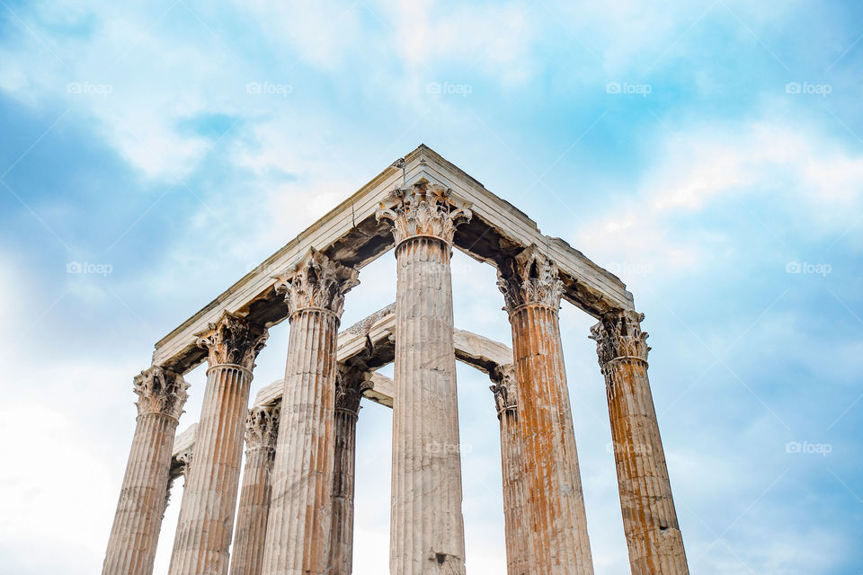 Temple of Olympian Zeus in Athens Greece 