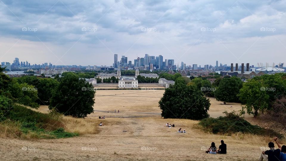 Canary Wharf view from Greenwich park