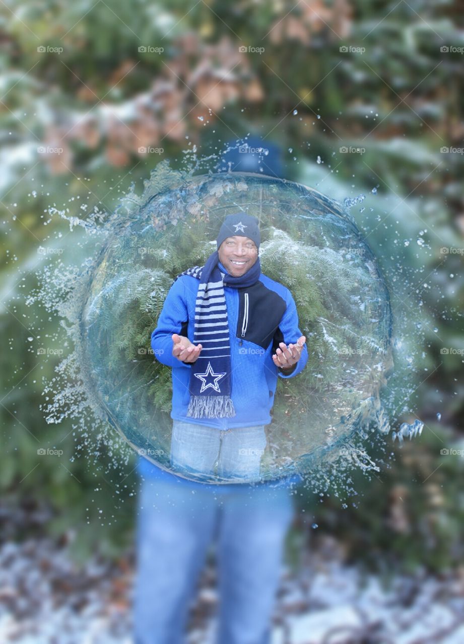 a splash of memory in the Sierra snow