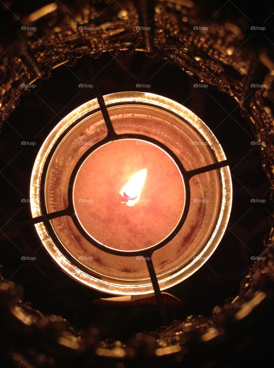 Candle lamp from above