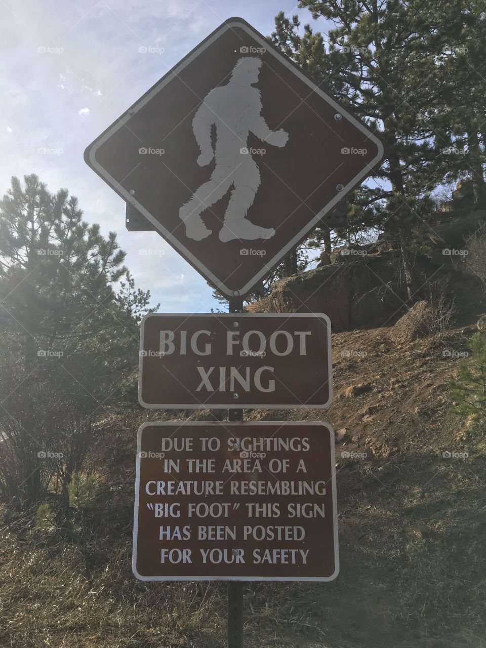 Big foot crossing sign