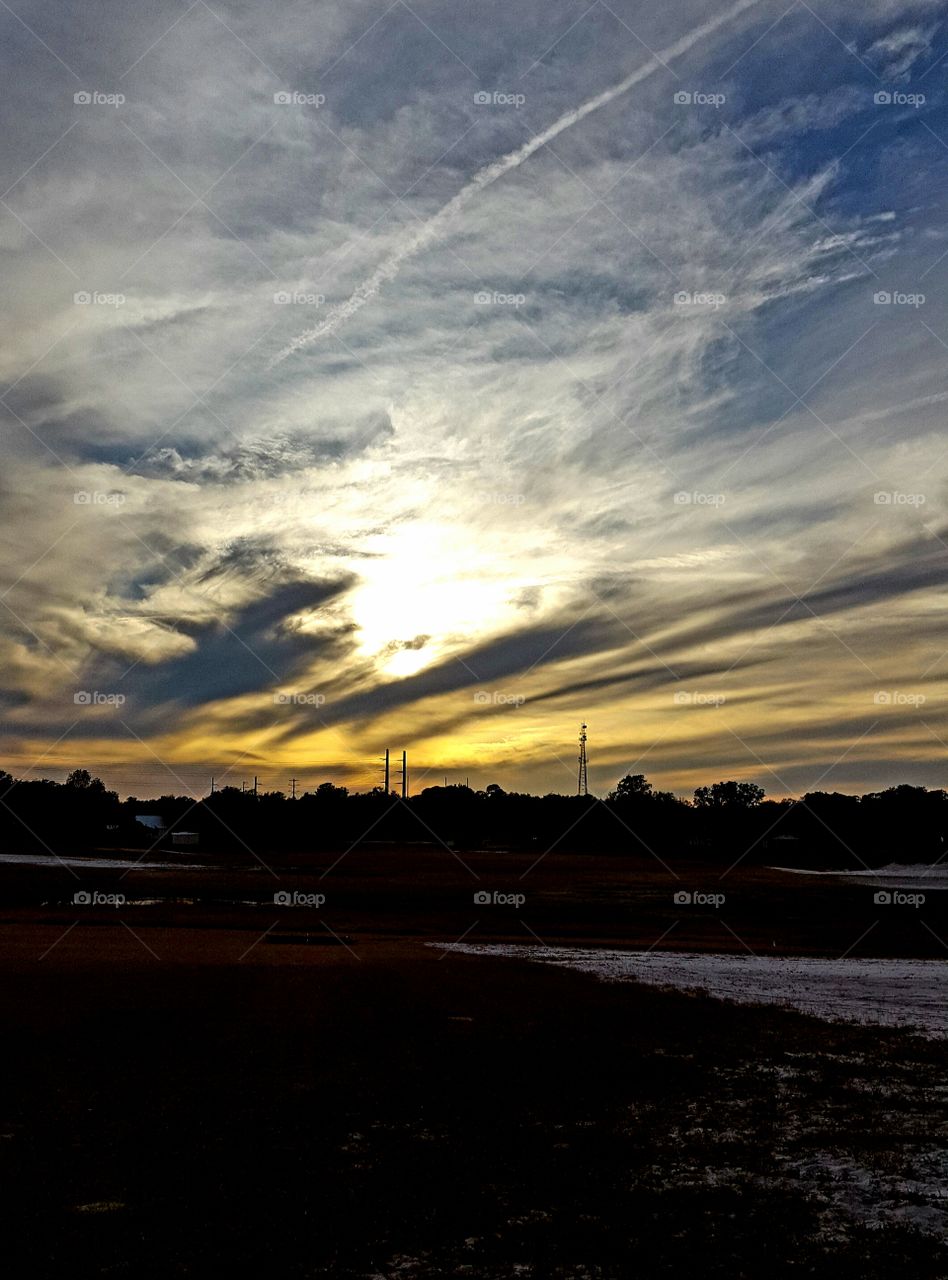 Sunset, Landscape, Water, Sky, Storm