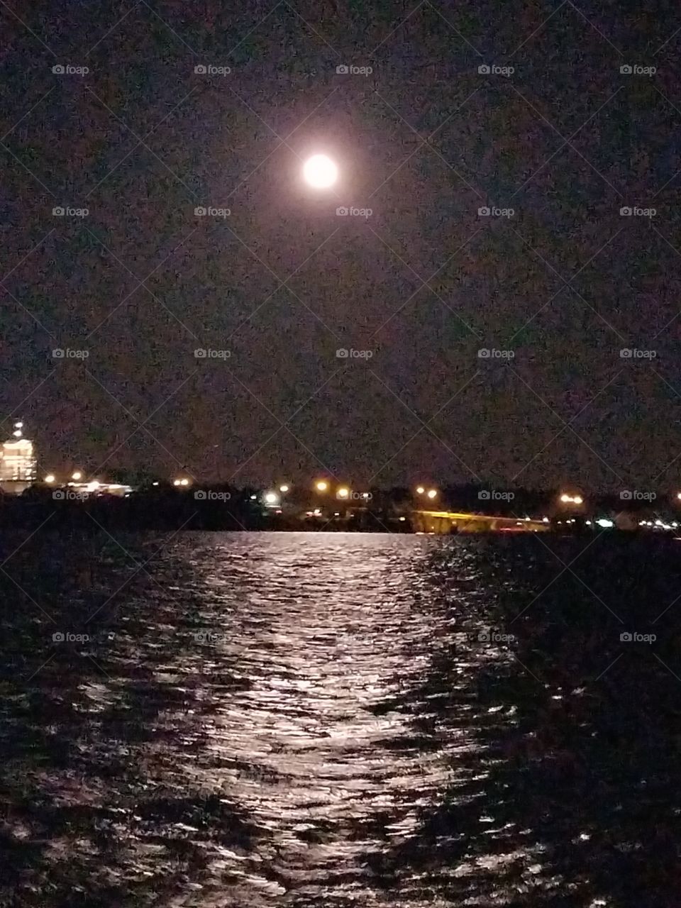 Moonlight over water.
