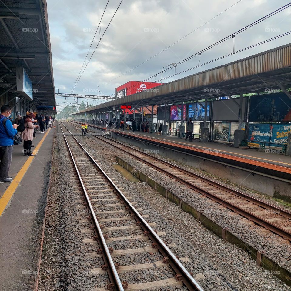 railroad tracks prepared for incoming trains