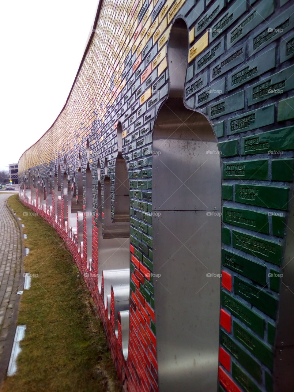 wall in Lithuania flag colord