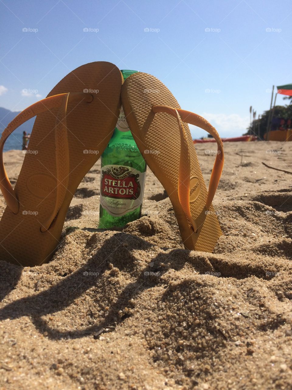 Stela Artois com praia e sol!