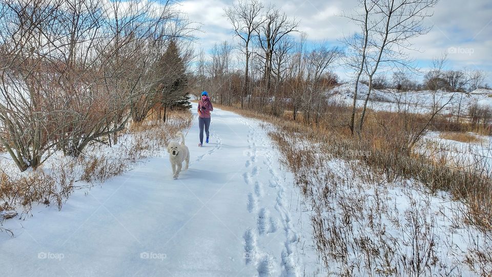 fresh snow jog