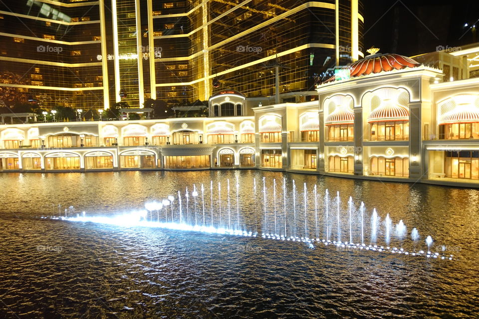 Water show in Wynn Palace, Macau 