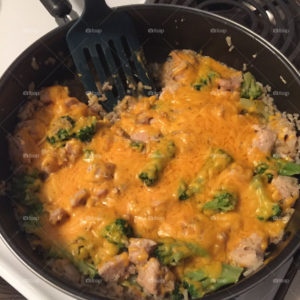 Cheesy chicken broccoli and rice 