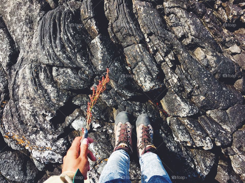 Feet view in Norway