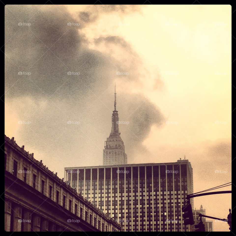 skyline new york manhattan empire state by Sarah_Thomo