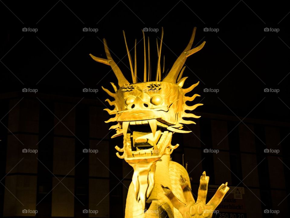 yellow chinese dragon