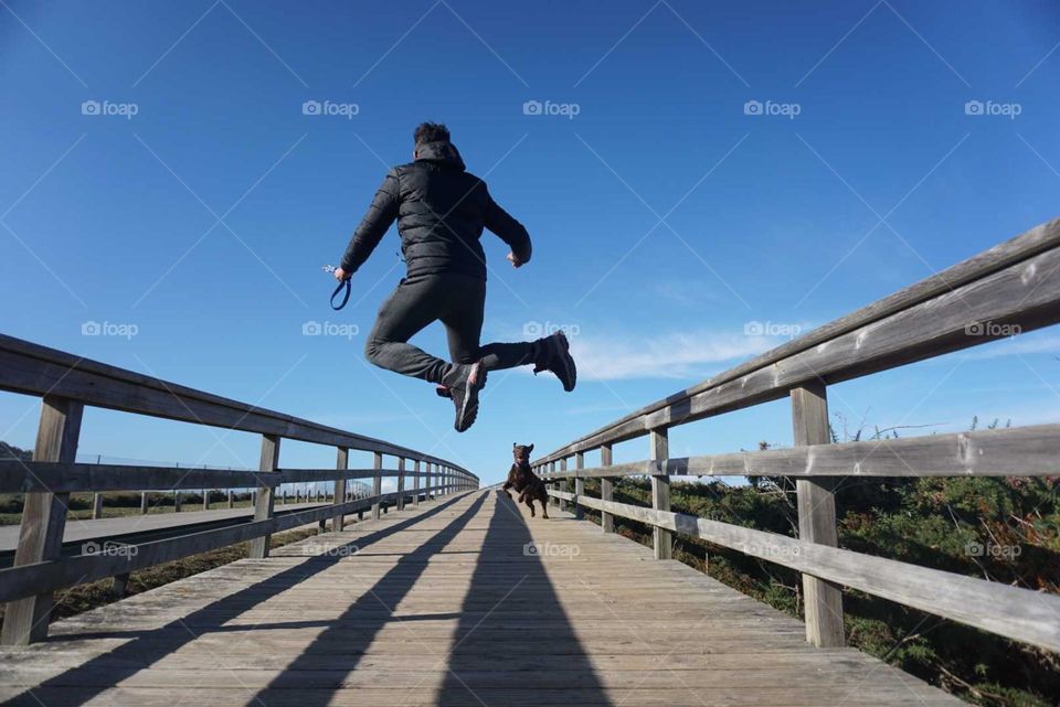 Wood#bridge#human