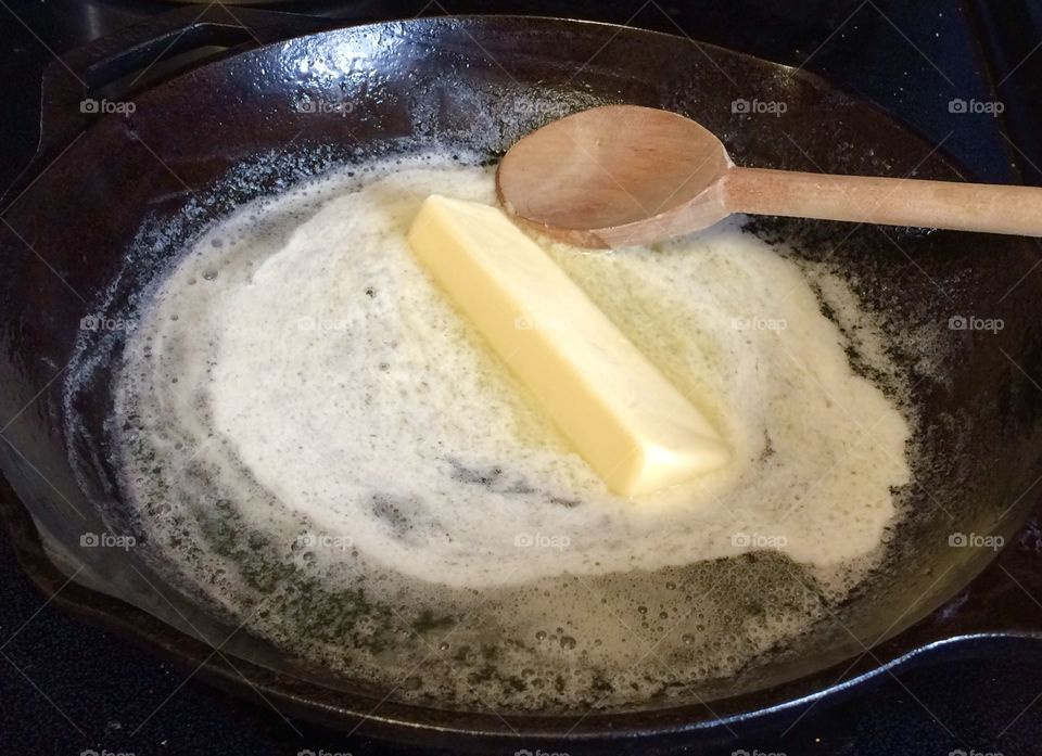 Melting butter