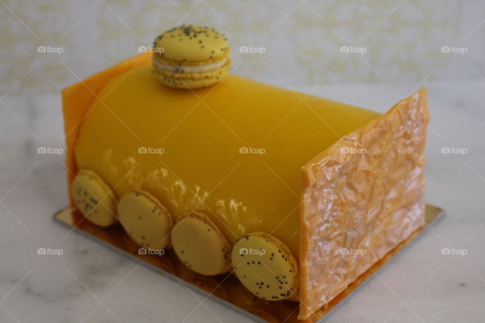 Cake: Mango Roulade or mango roll cake