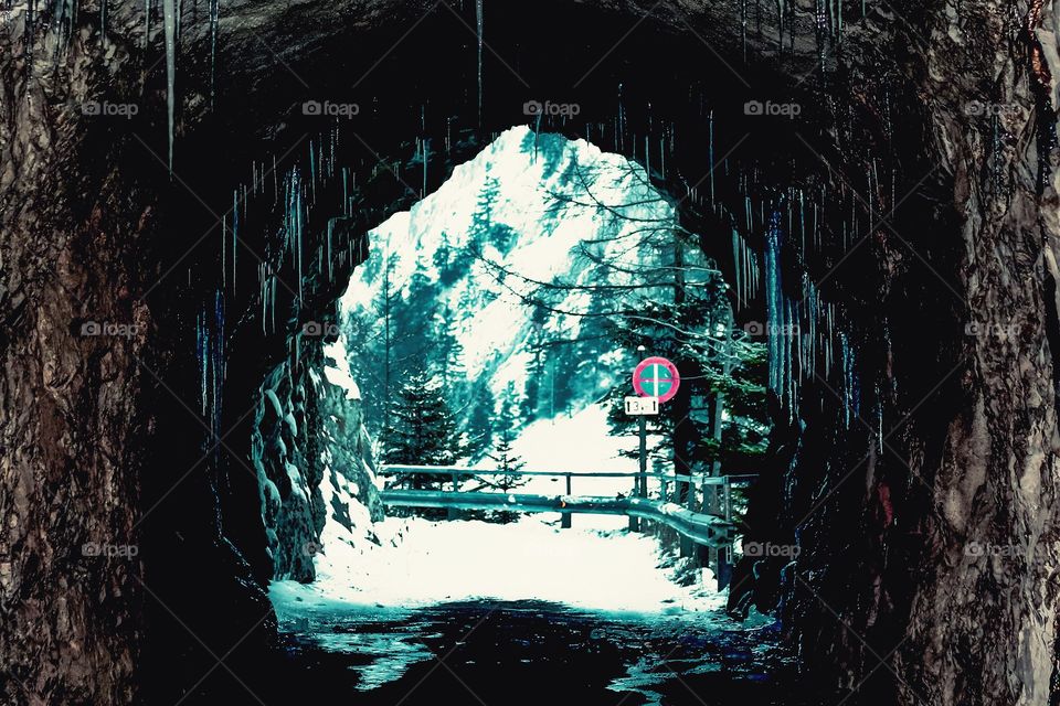 tunnel in winter 