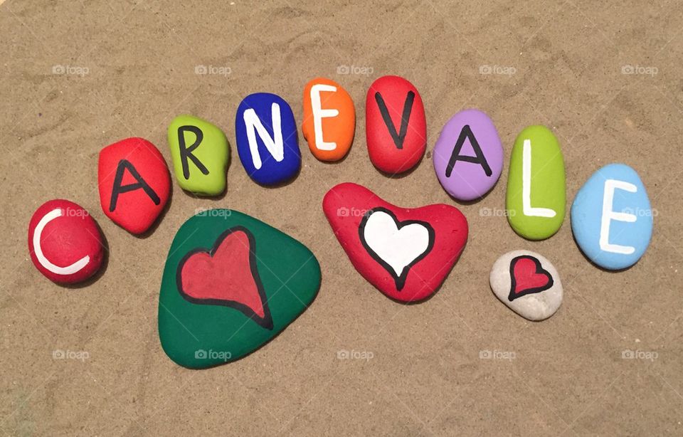 Carnevale, conceptual stones composition