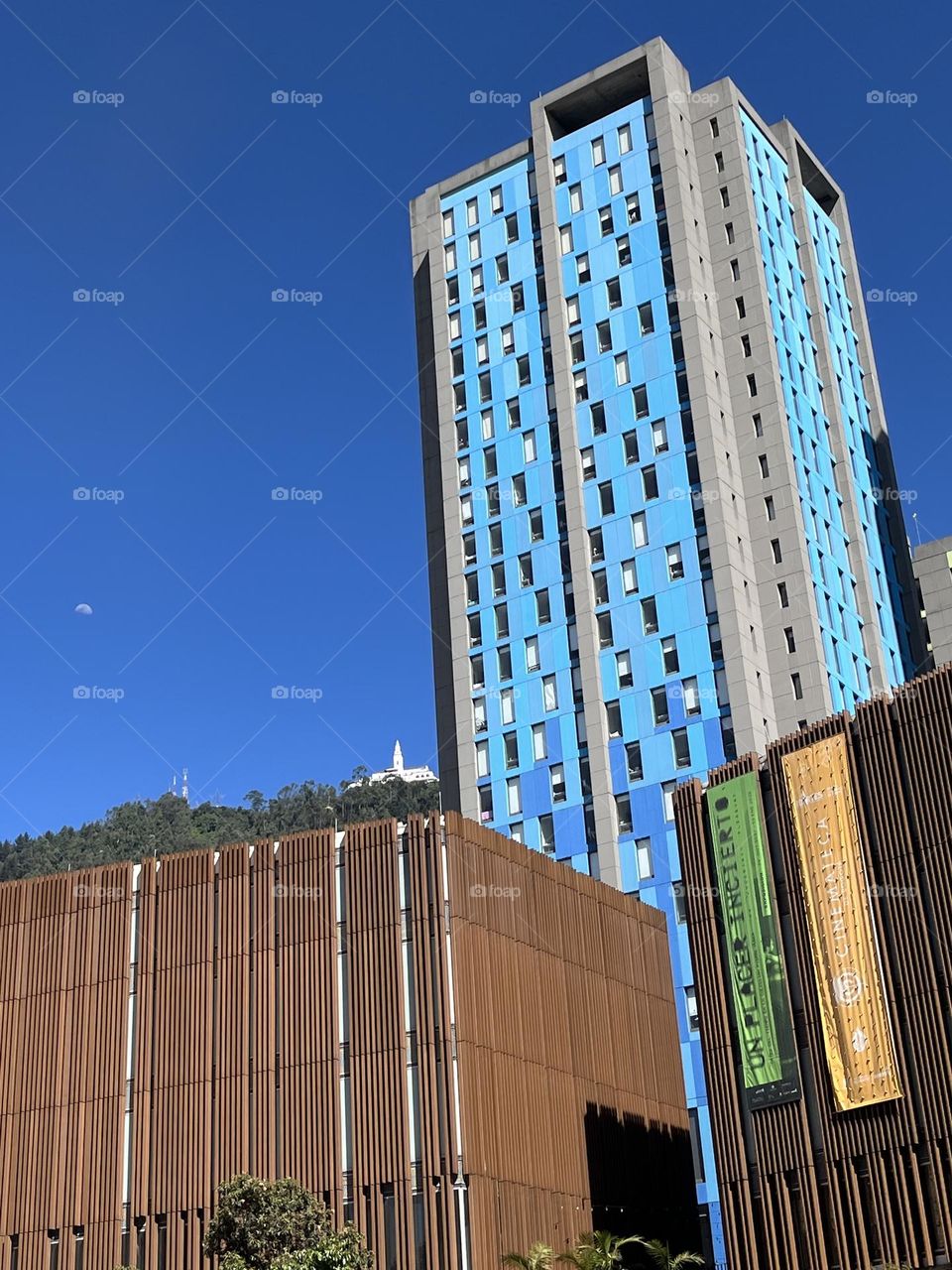 Blue color in the architecture