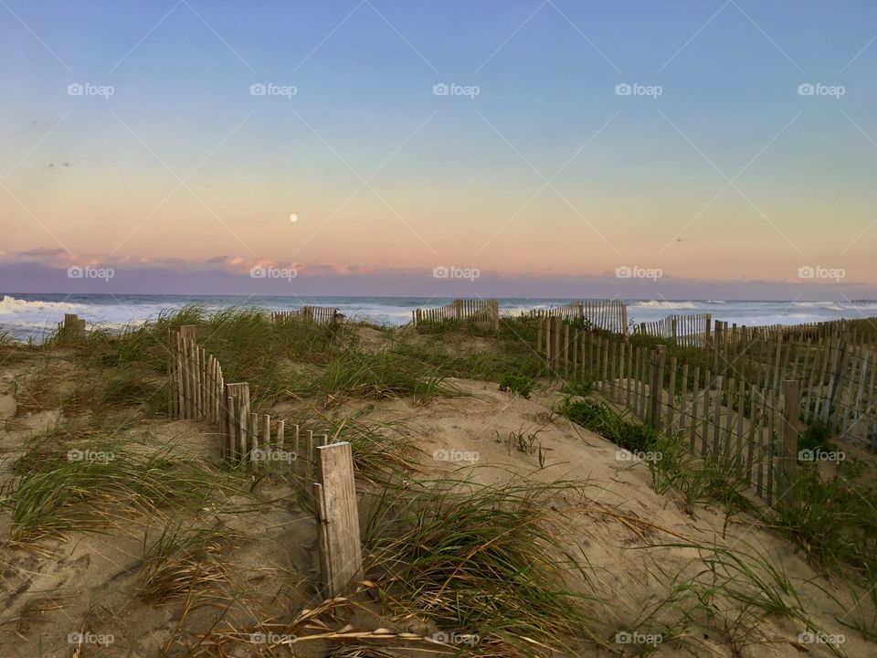 Colorful sunset at the beach 