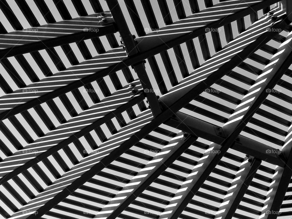 Full frame of modern ceiling