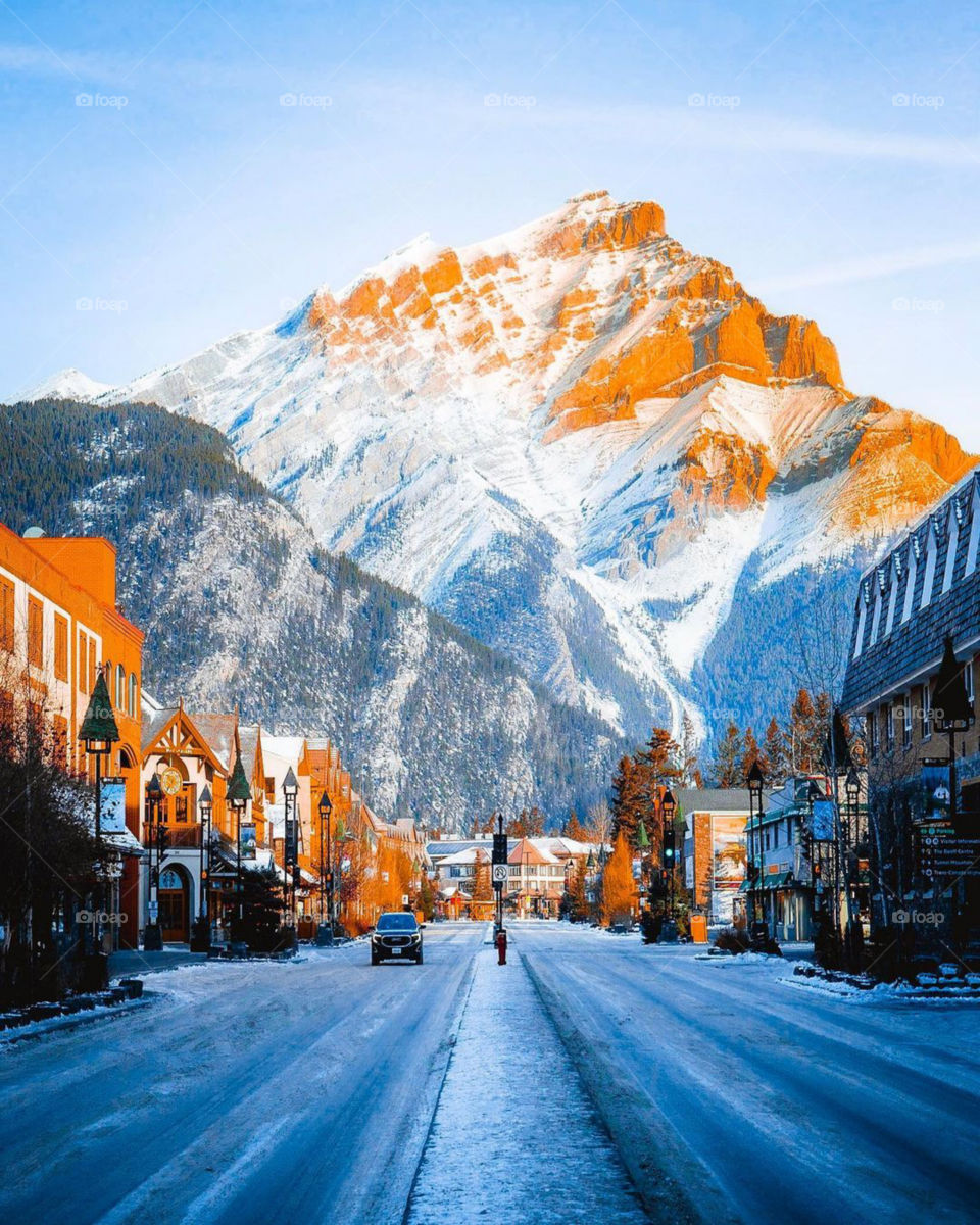 Winter Views In The Town Of Banff