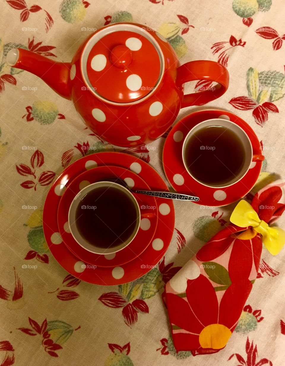 Retro, vintage tea set. 