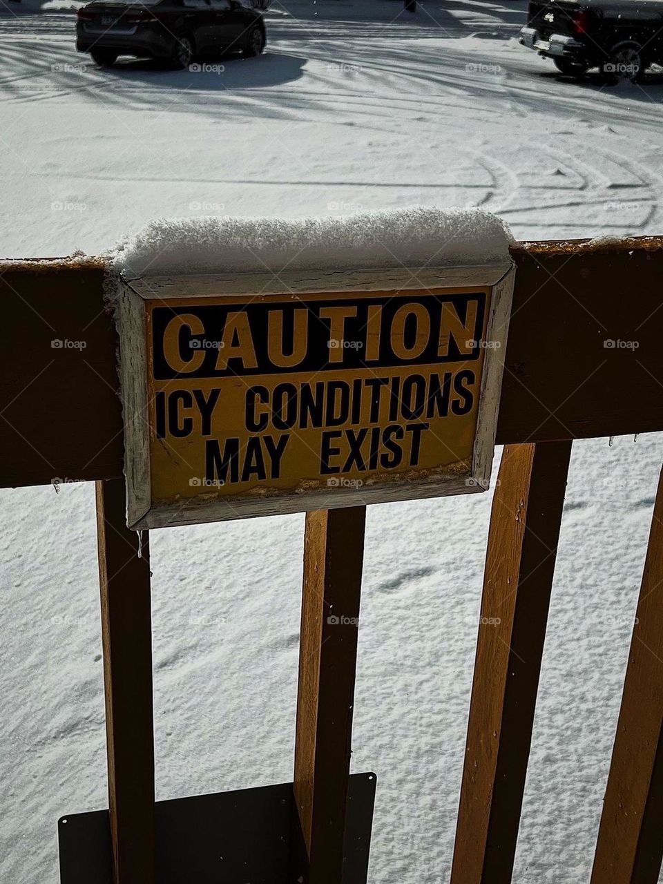 caution icy conditions may exist 