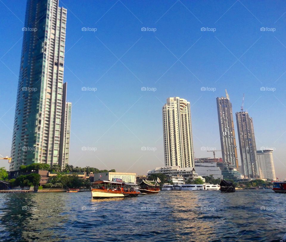 The river side in Bangkok Thailand