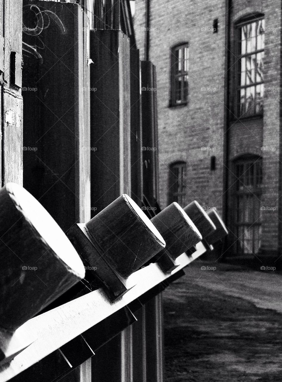 bricks white black windows by kjers10t