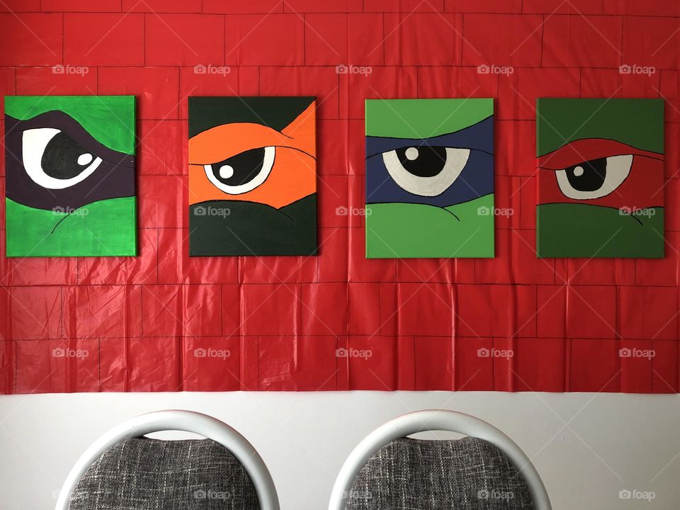 TMNT themed birthday party backdrop 