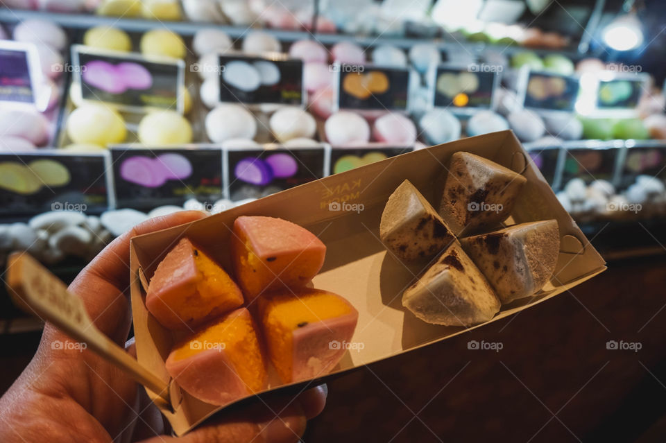 Mochi for dessert in Chiang Mai, Thailand 