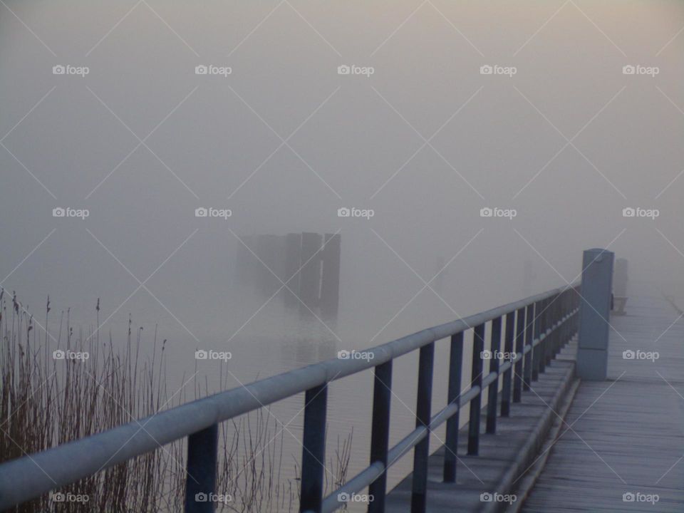 Nebelschwaden über dem Wasser