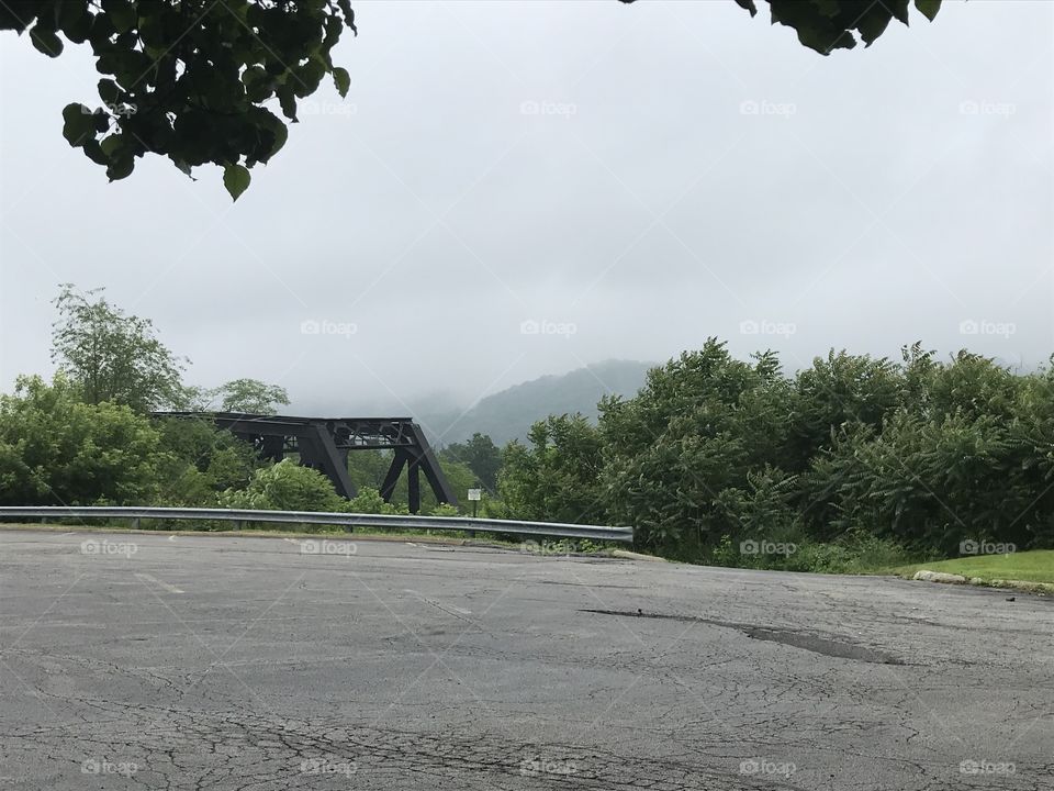 Foggy Morning by the Railroad Bridge