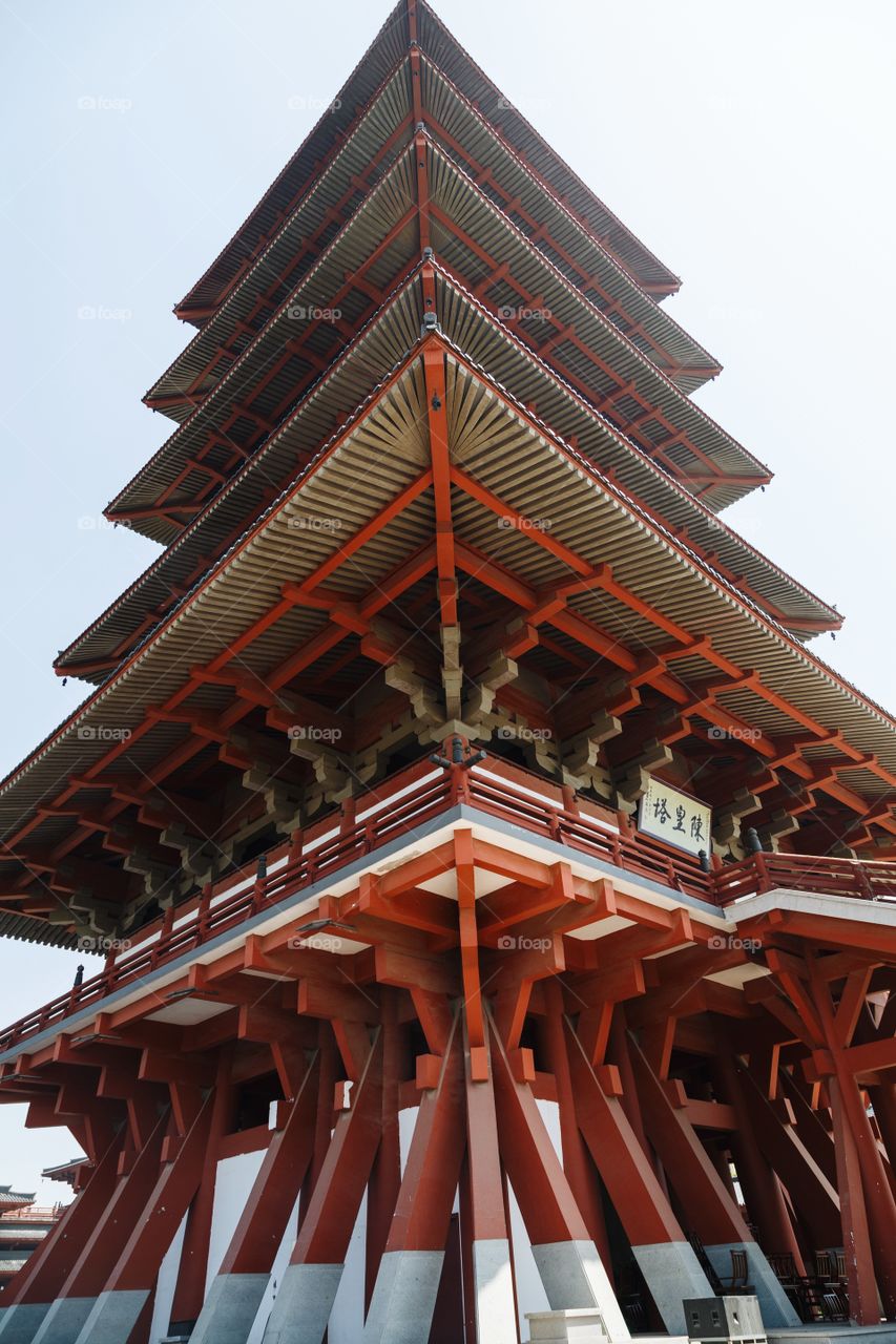 Traditional Chinese pagoda in Changxing city